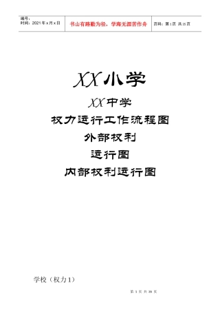 某某权力运行工作流程图