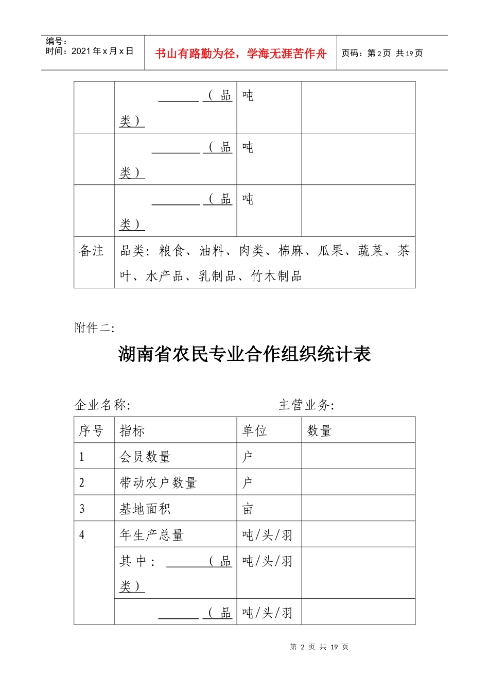 湖南省涉农产品物流企业统计表_第2页