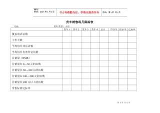 货车销售每月跟踪表