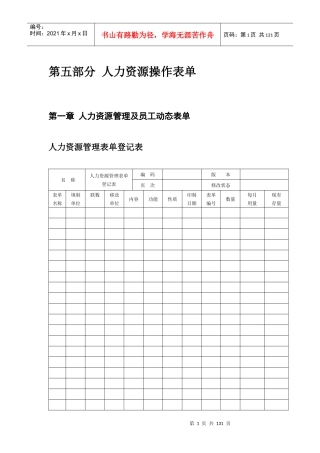 人力资源管理工具箱实用表单
