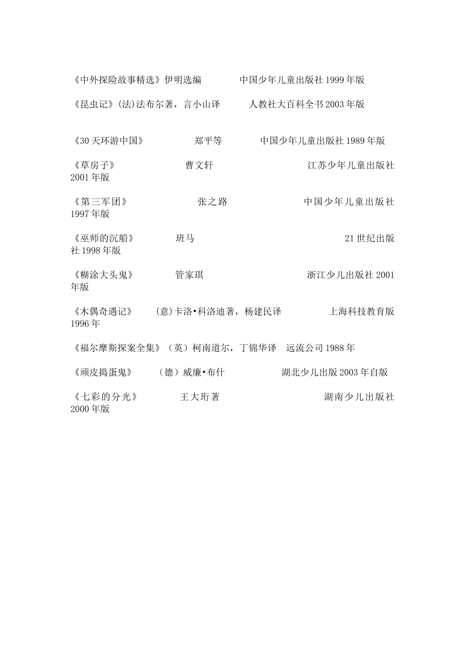 四年级必备书目_第3页