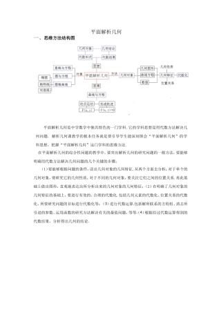 高考本源探究之平面解析几何