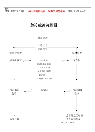 急诊就诊流程图