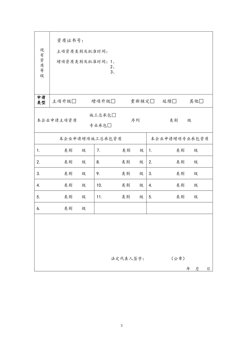 建筑业企业资质申请表范本_第3页