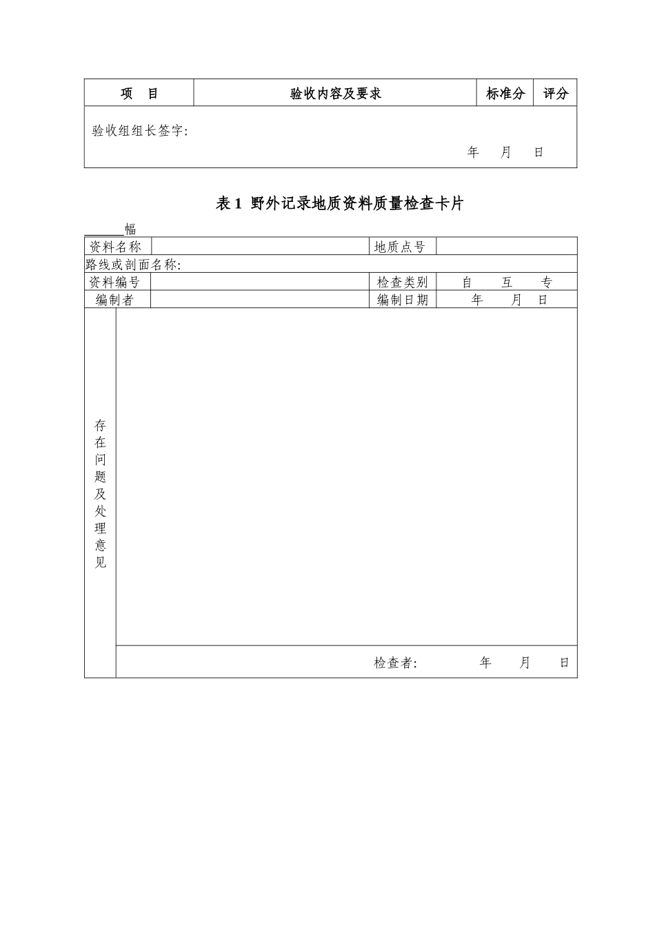 水工环地质调查项目野外验收评分表_第3页