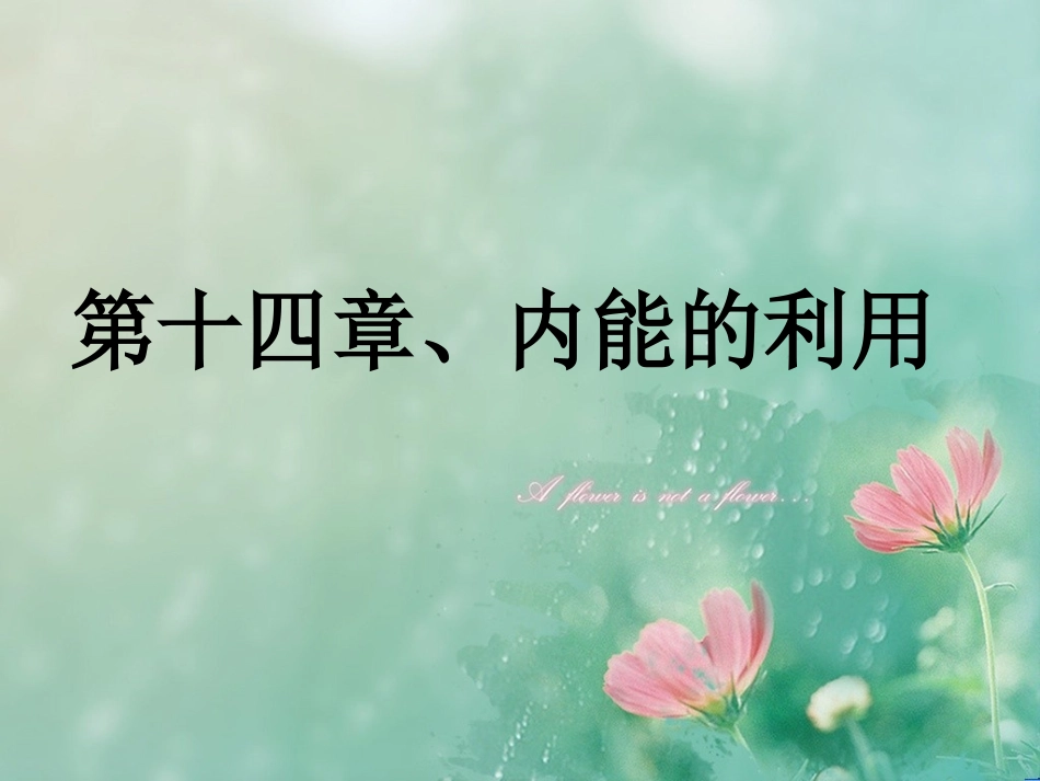 第十四章、内能的利用复习课件_第1页