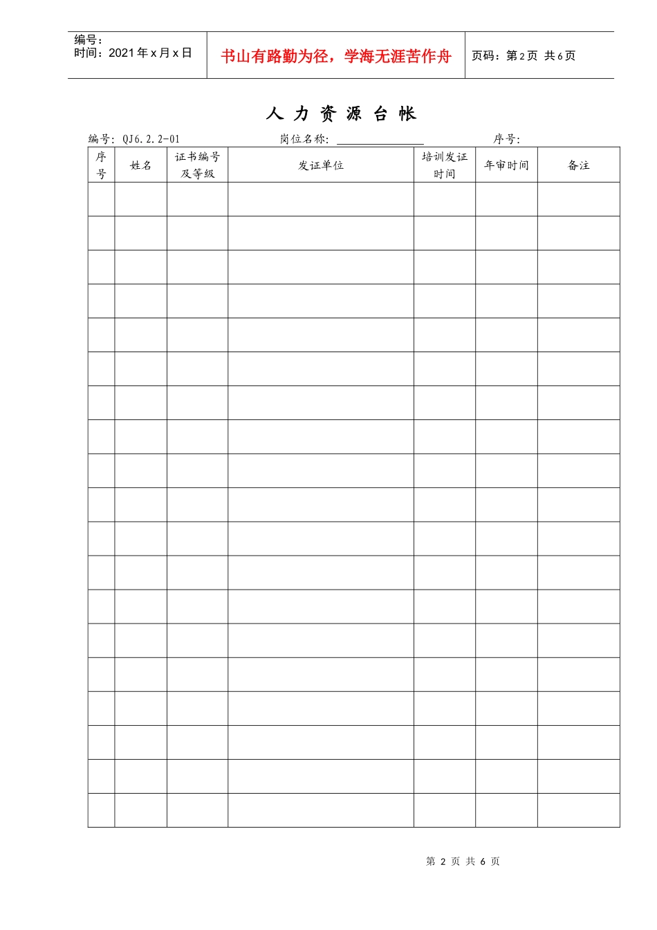 施工项目部管理表格62_第2页