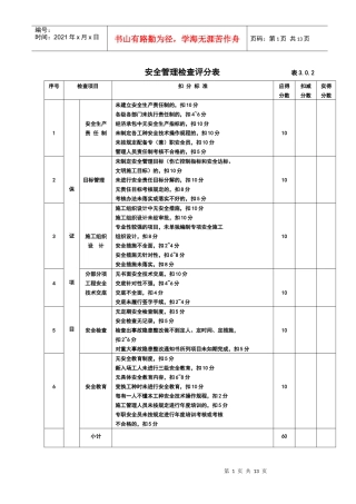 05安全检查评分表