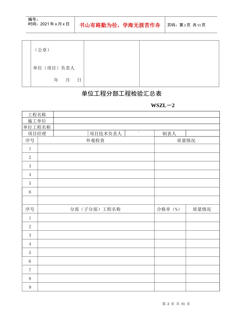 XXXX市政工程新验收规范市政道路表总表_第2页