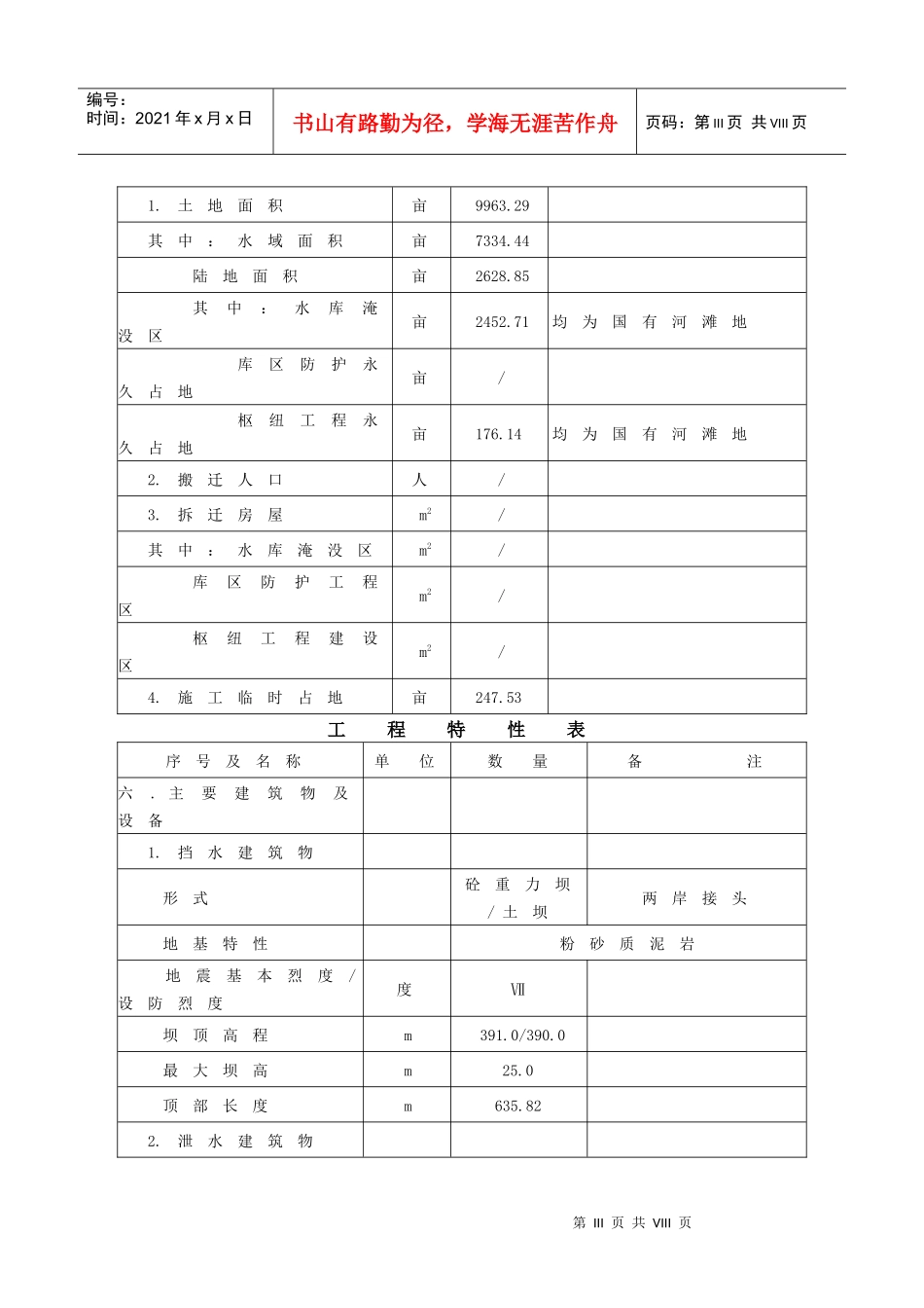 0工程特性表(汉阳改78)_第3页