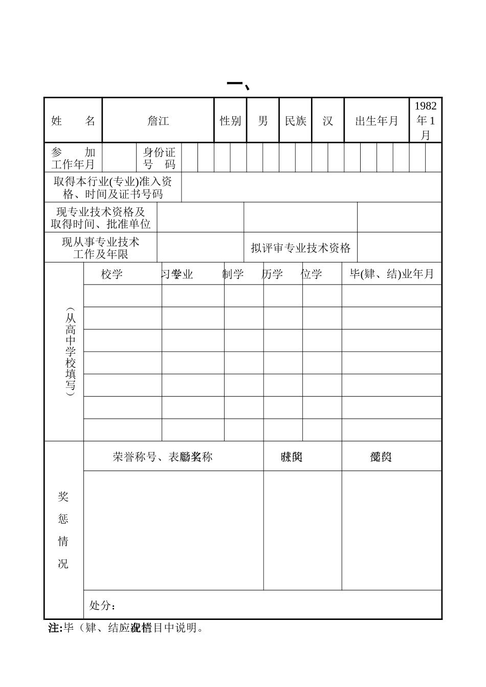 建筑中级职称评审表_第3页