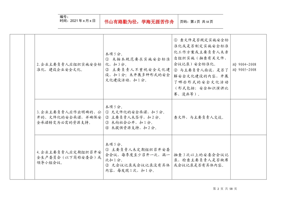 安全标准化考核办法_第2页