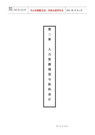 06人力资源部规范化管理工作指南系统光盘正文第二章