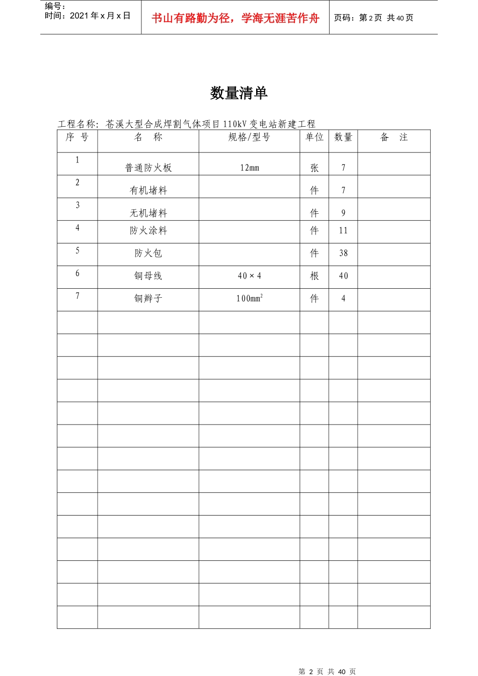工程材料构配件设备进场报审表_第2页