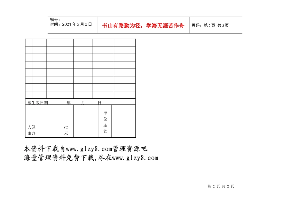 第四节工资调整表（一）_第2页