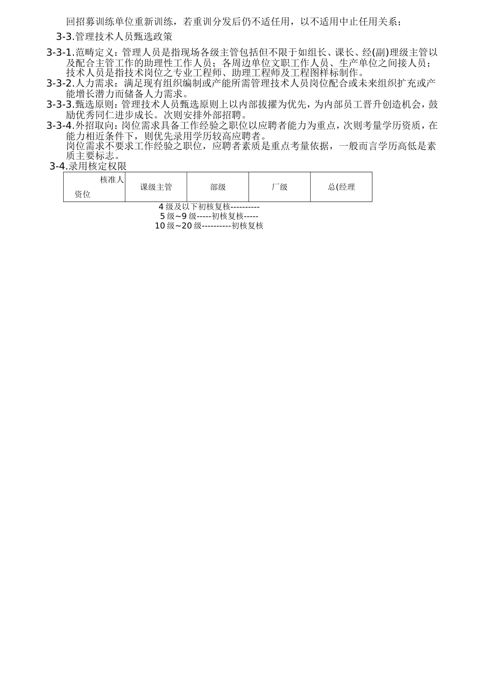 某某公司人事管理规定规范_第3页