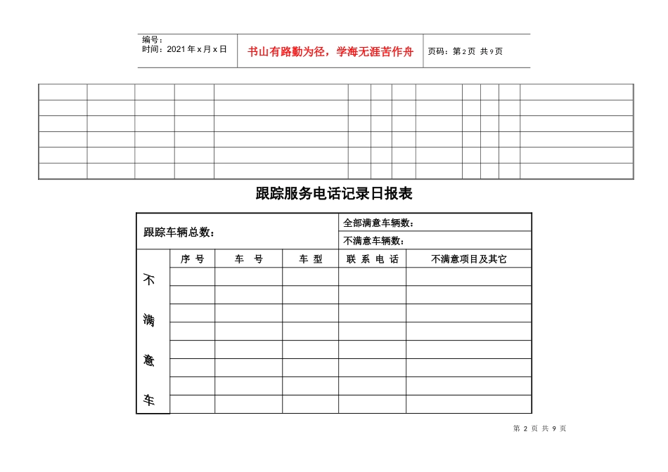 来电、跟踪情况统计、登记表_第2页
