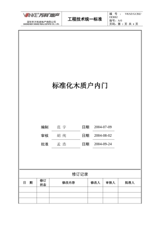 标准化木质户内门(二)