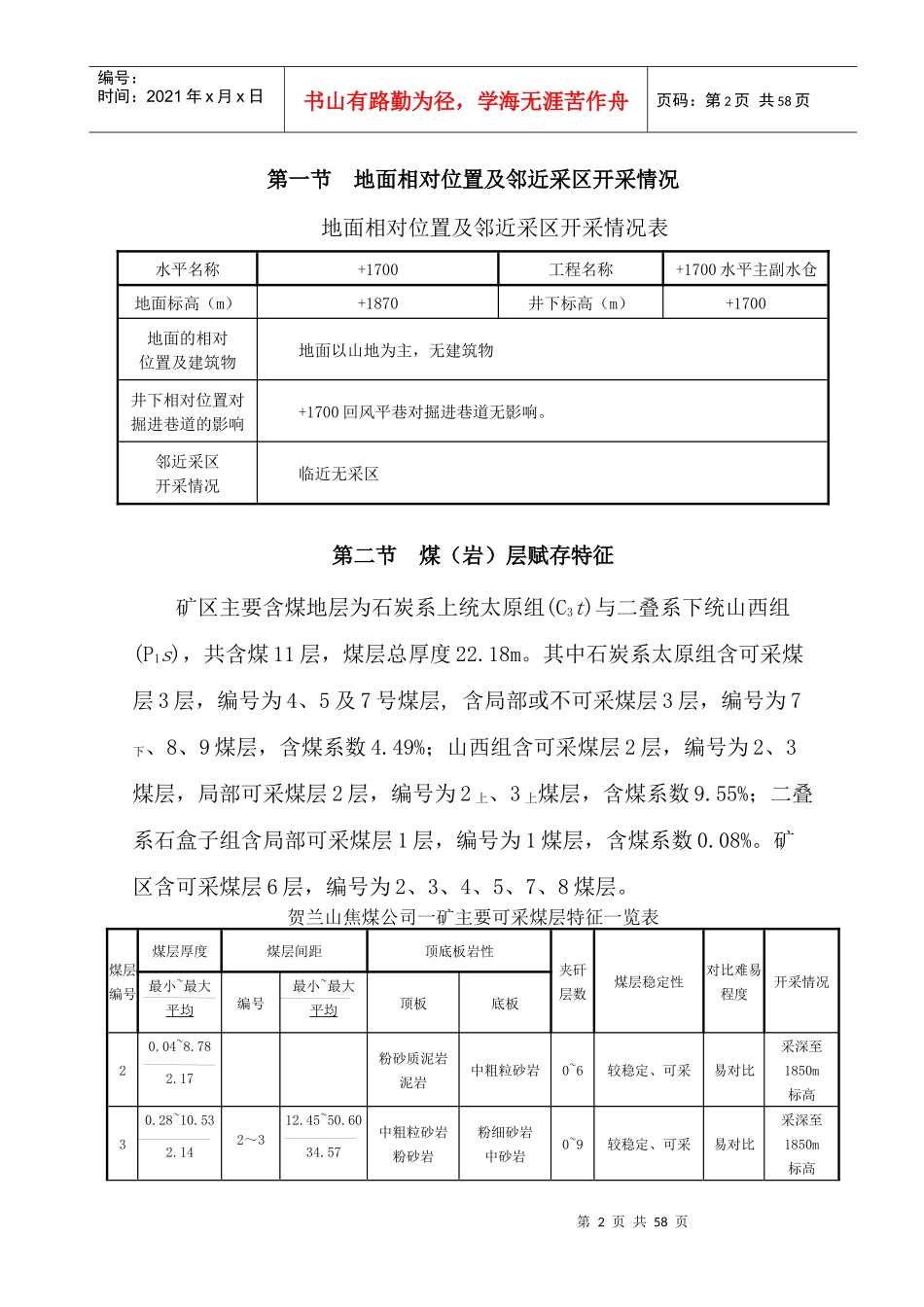 副井1700回风平巷工程施工作业规程_第3页