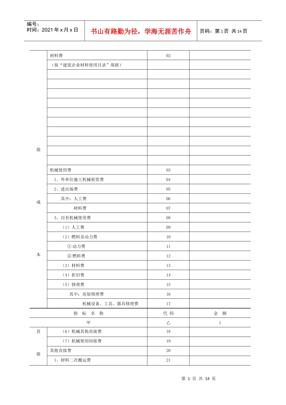 建筑施工企业投入产出调查表_第2页