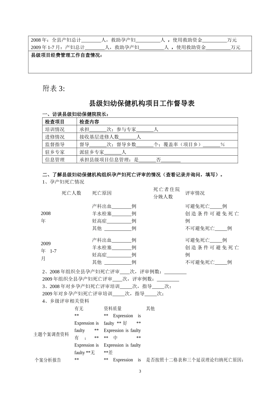 县级降消项目组织管理情况督导表_第3页