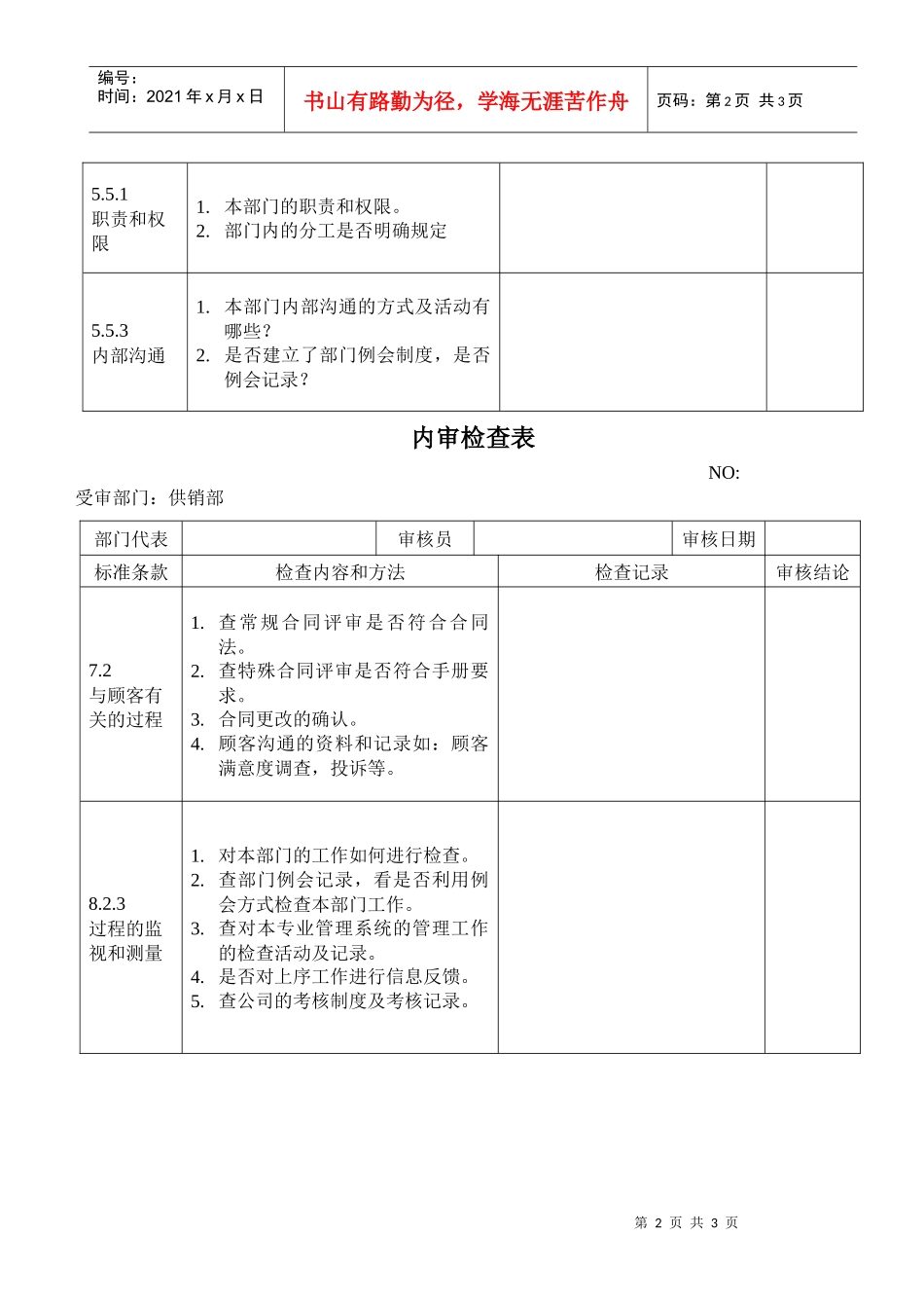 检查表（供销部）_第2页