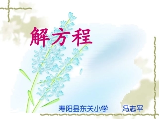 五年级上册解方程