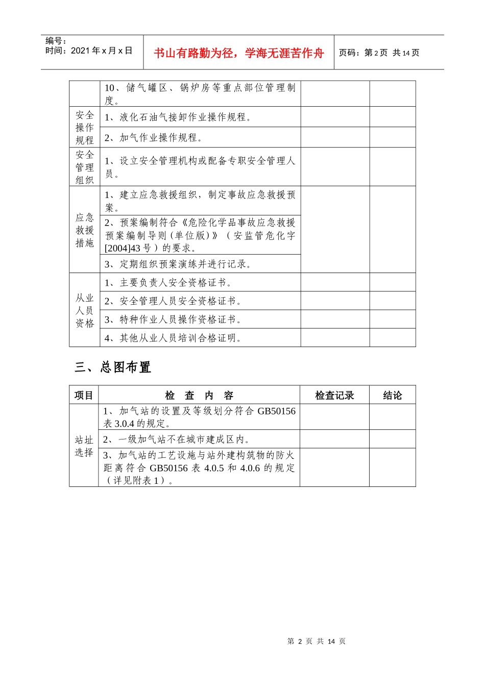 2《液化石油气加气站安全检查表（试行）》下载-加油站安_第2页