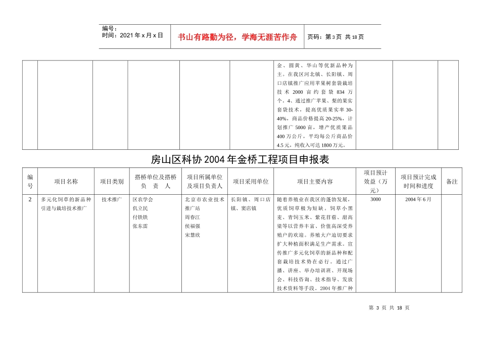 北京市金桥工程项目立项申报表_第3页