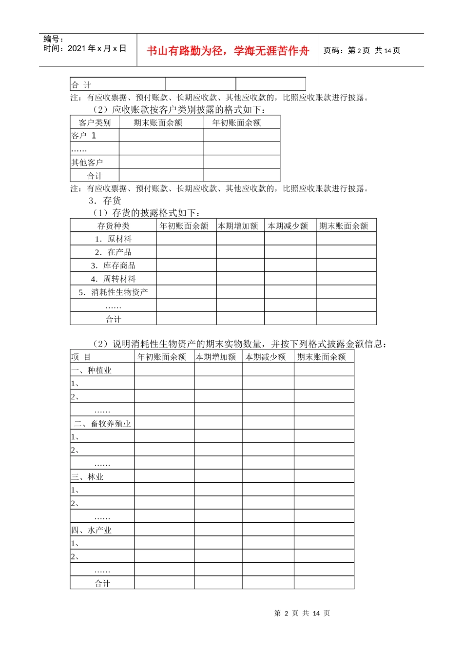 一般企业报表附注_第2页