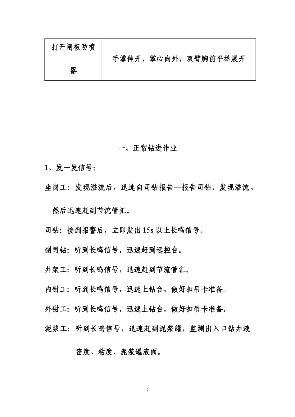防喷演习培训规范操作——各岗位动作分解(无司控台、节控箱))_第2页