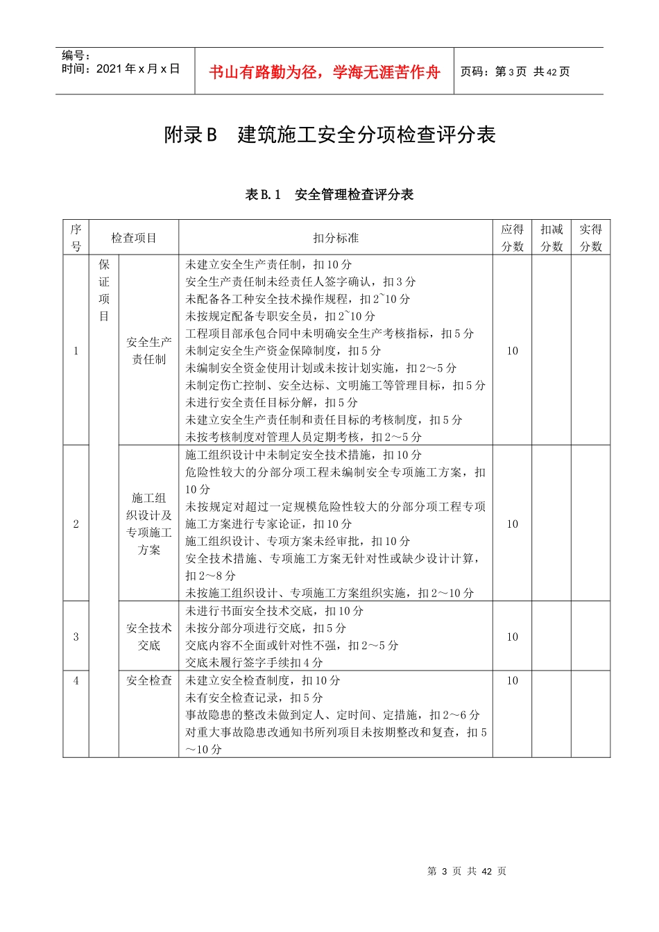 安全检查评分表及汇总表_第3页