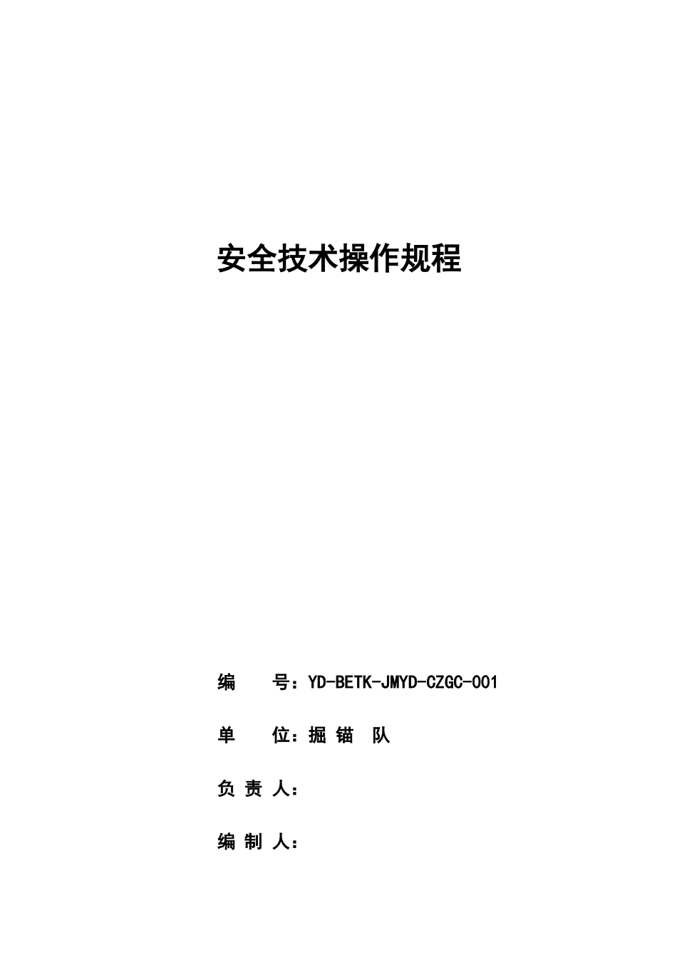 掘锚队设备安全技术操作规程(1)_第1页