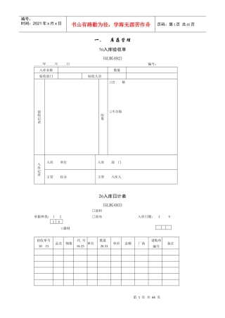 仓库管理表格doc