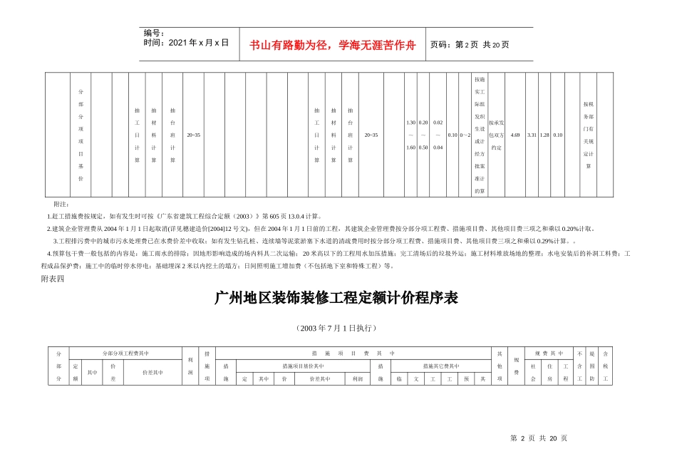 广州地区建筑工程定额计价程序表_第2页
