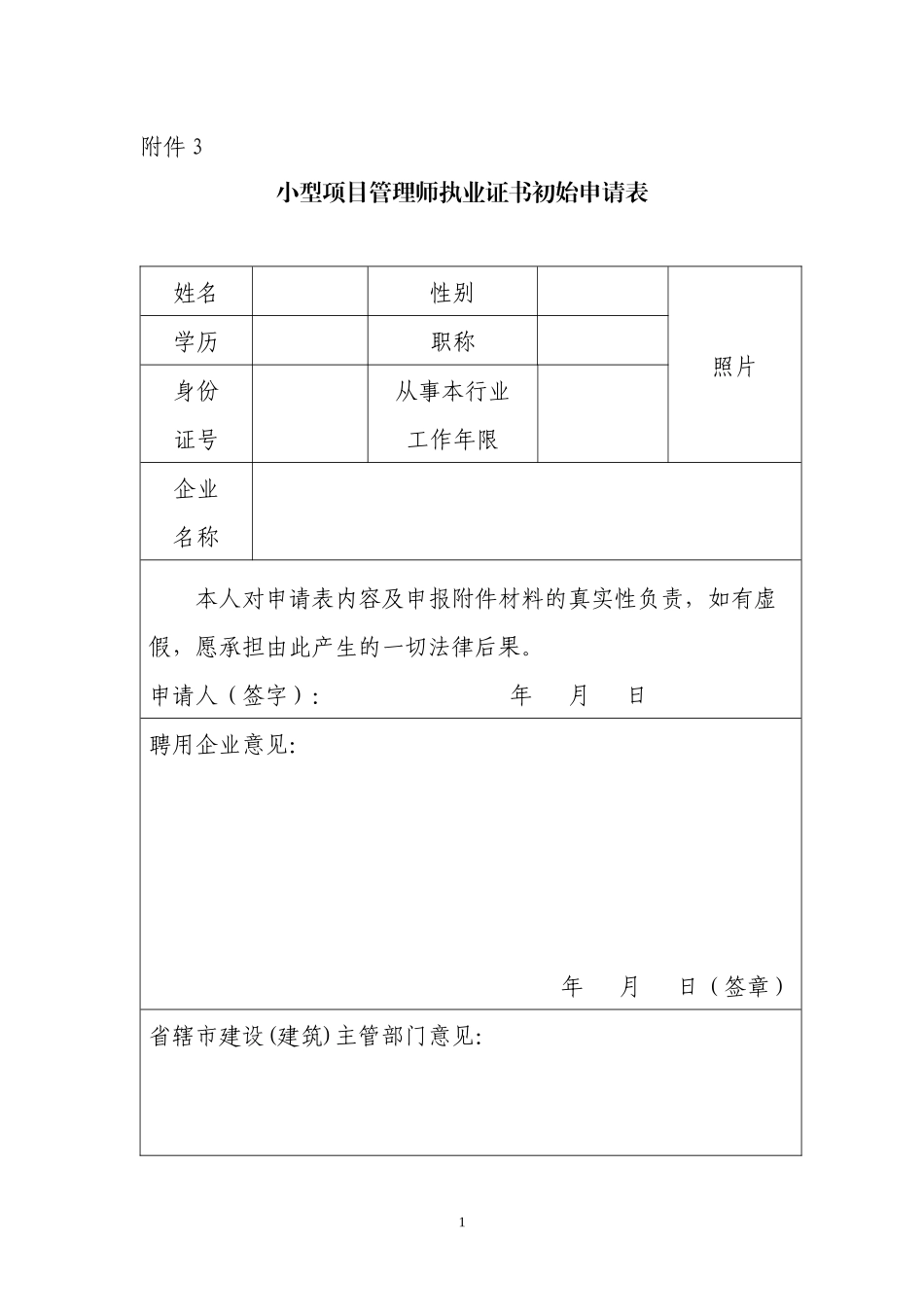 小型项目管理师各类表格_第1页