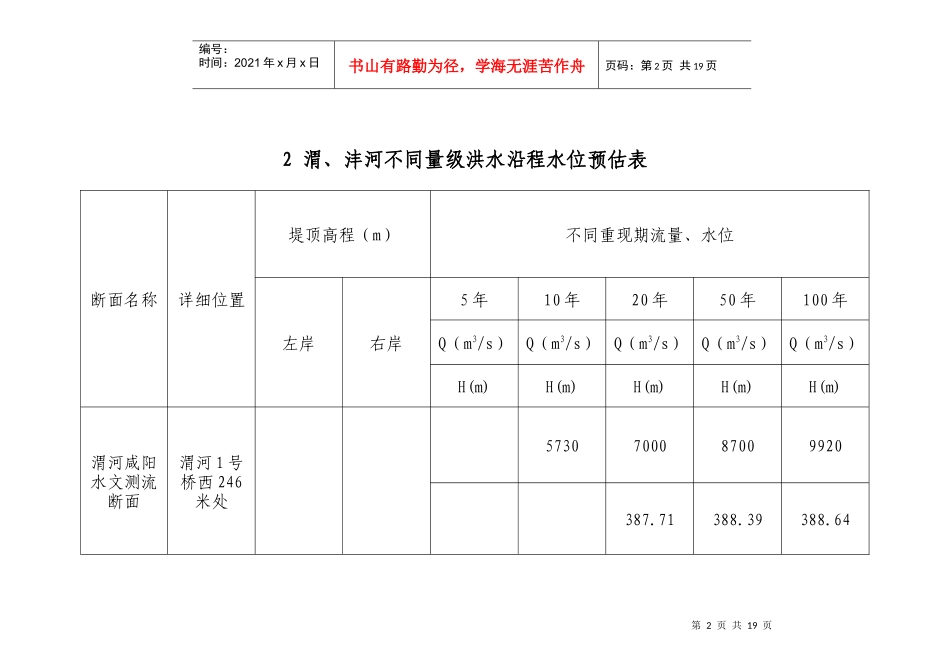 基本情况及防洪工程建设现状表_第2页