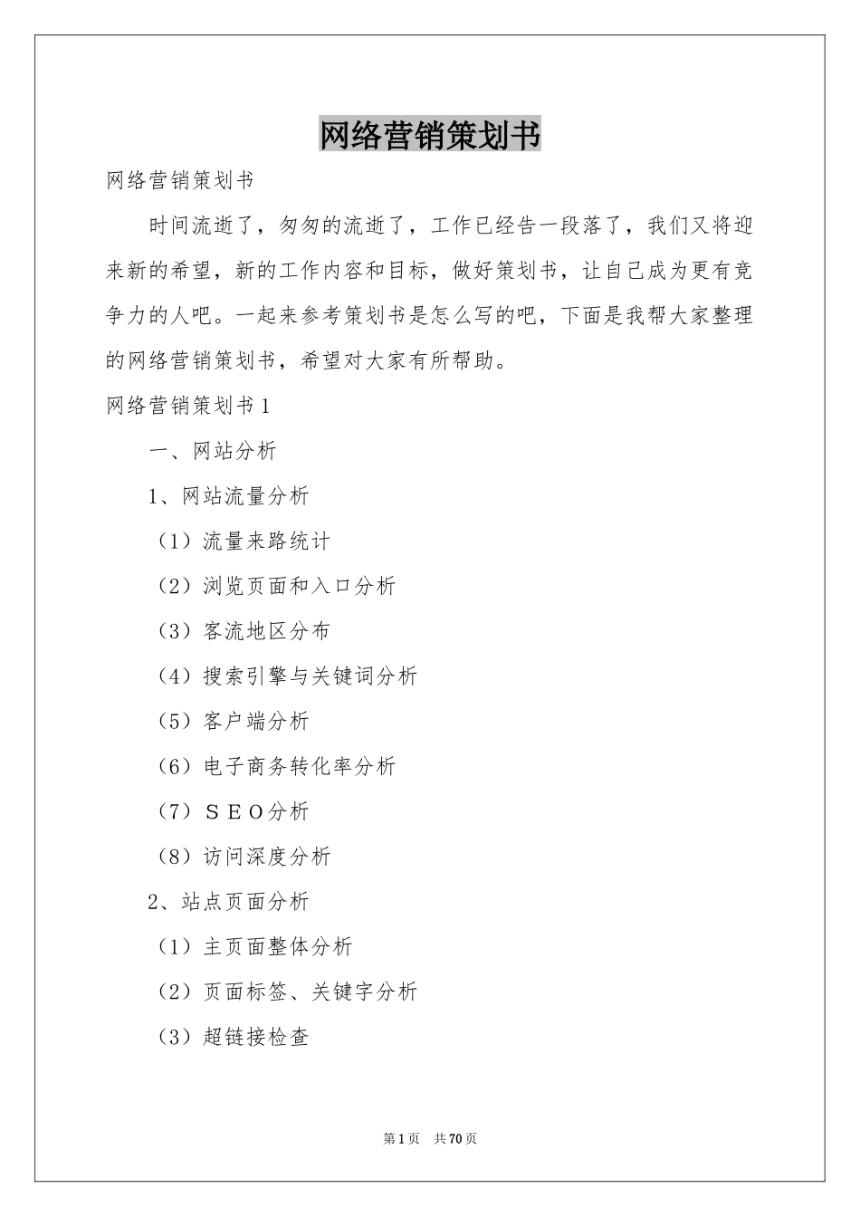 网络营销策划书_第1页