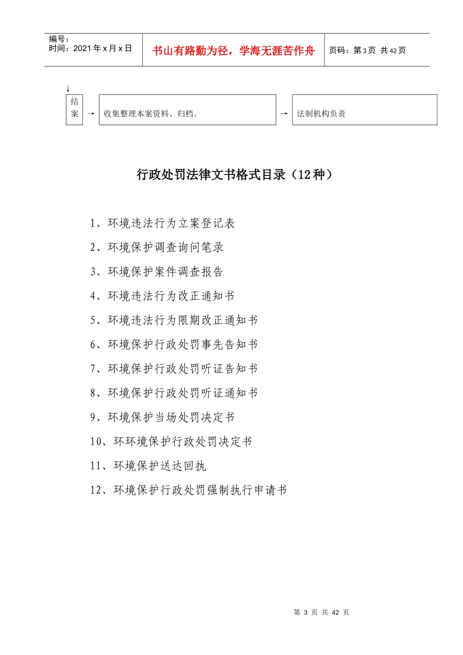 环境行政执法程序规范常用执法文书格式_第3页