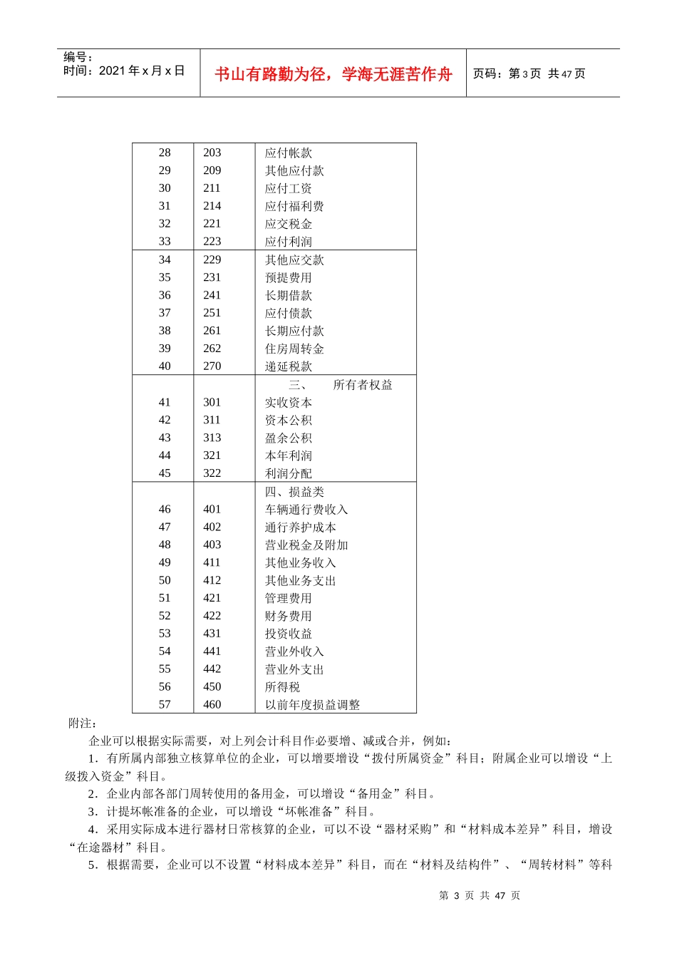 公路经营企业会计制度(1)_第3页