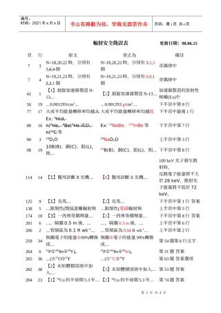 辐射安全勘误表更新日期980615