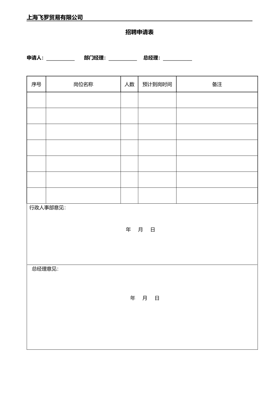 办公室常用表格大全(可以修改版)_第1页
