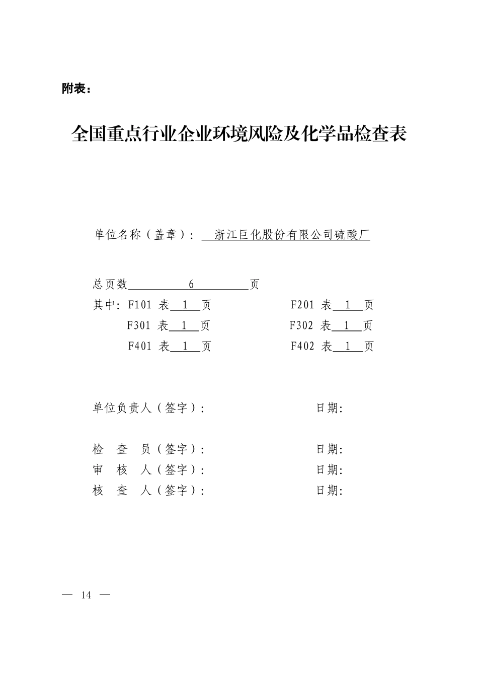 全国重点行业企业环境风险及化学品检查表_第1页