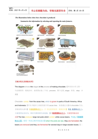 雅思流程图的写作(含范文深度点评)