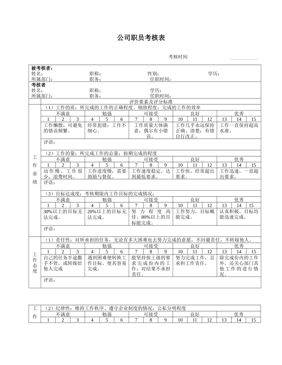 绩效考核制度和考核办法_第3页