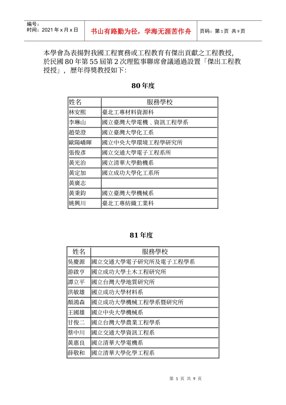 本学会为表扬对我国工程实务或工程教育有杰出贡献之工..._第1页