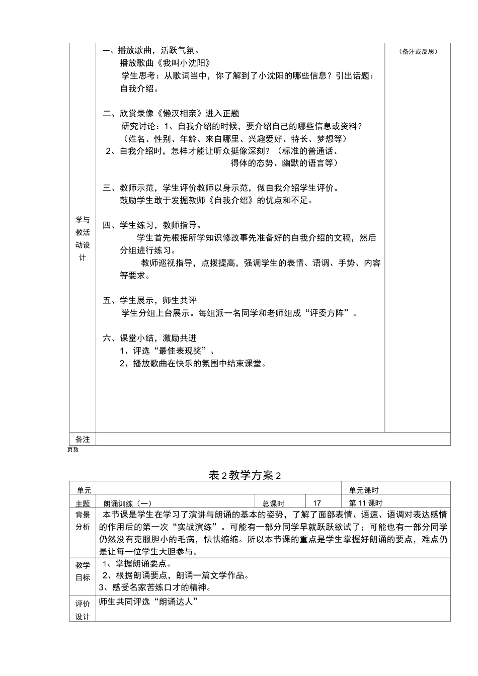 五六年级演讲与口才校本课程教学方案_第3页