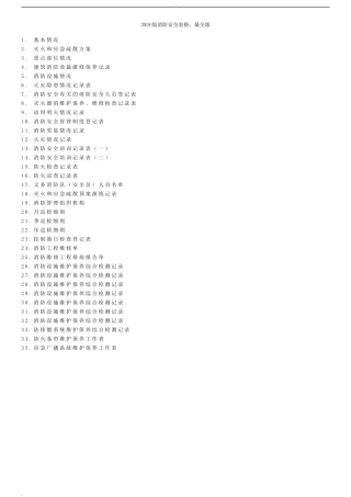 2019年最全消防安全记录台帐表格(DOC37页)