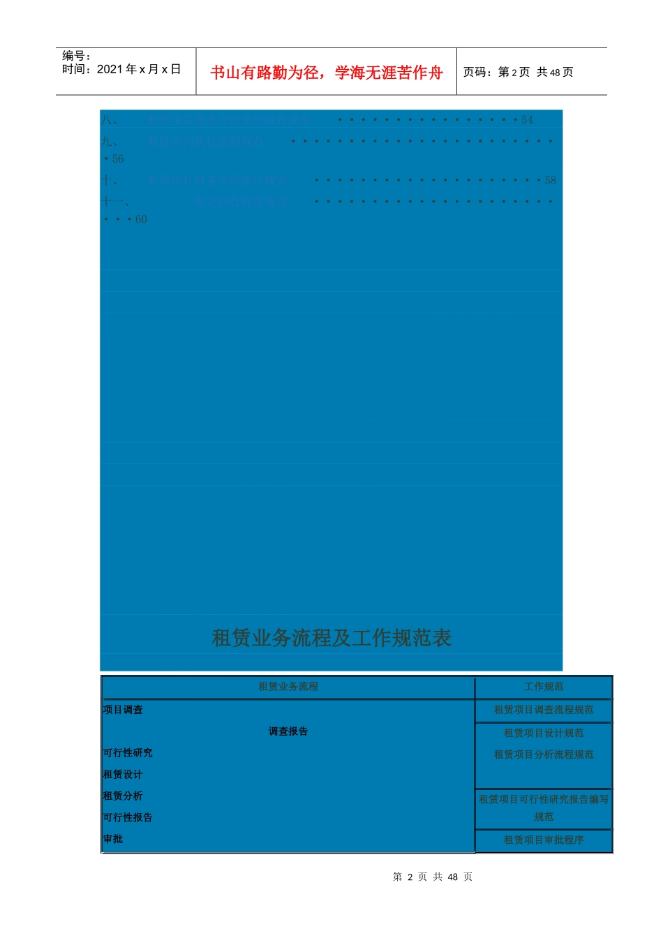 融资租赁业务操作流程及工作规范_第2页