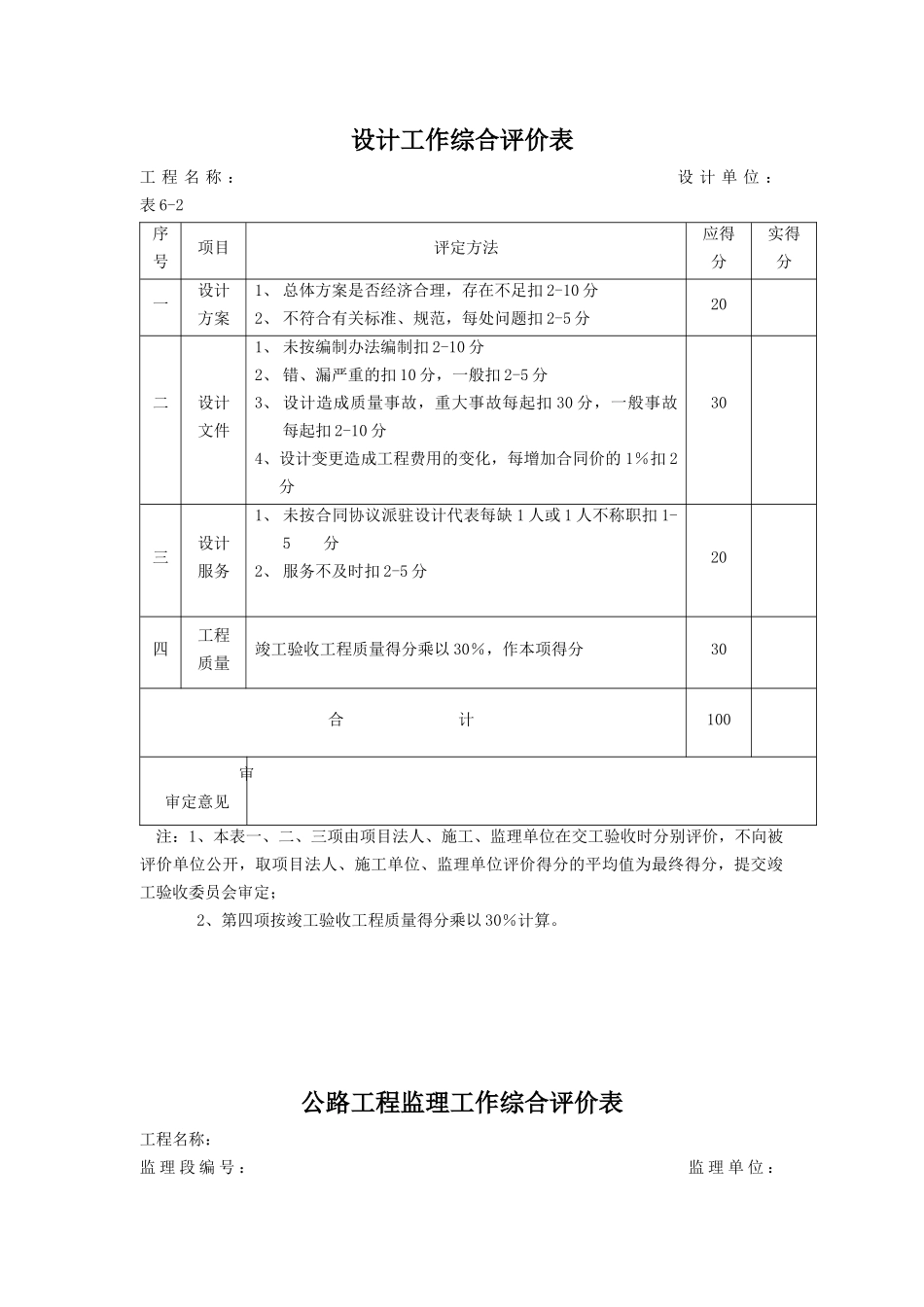 XXXX年公路工程竣工表附件6、7、8_第2页